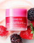 picture of laneige lip sleeping mask berry on wild berries and spread
