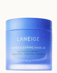 close up water sleeping mask ex bottle with droplets of water Laneige