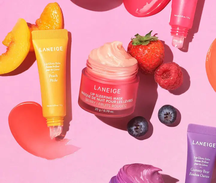 Banner of laneige with products and berries